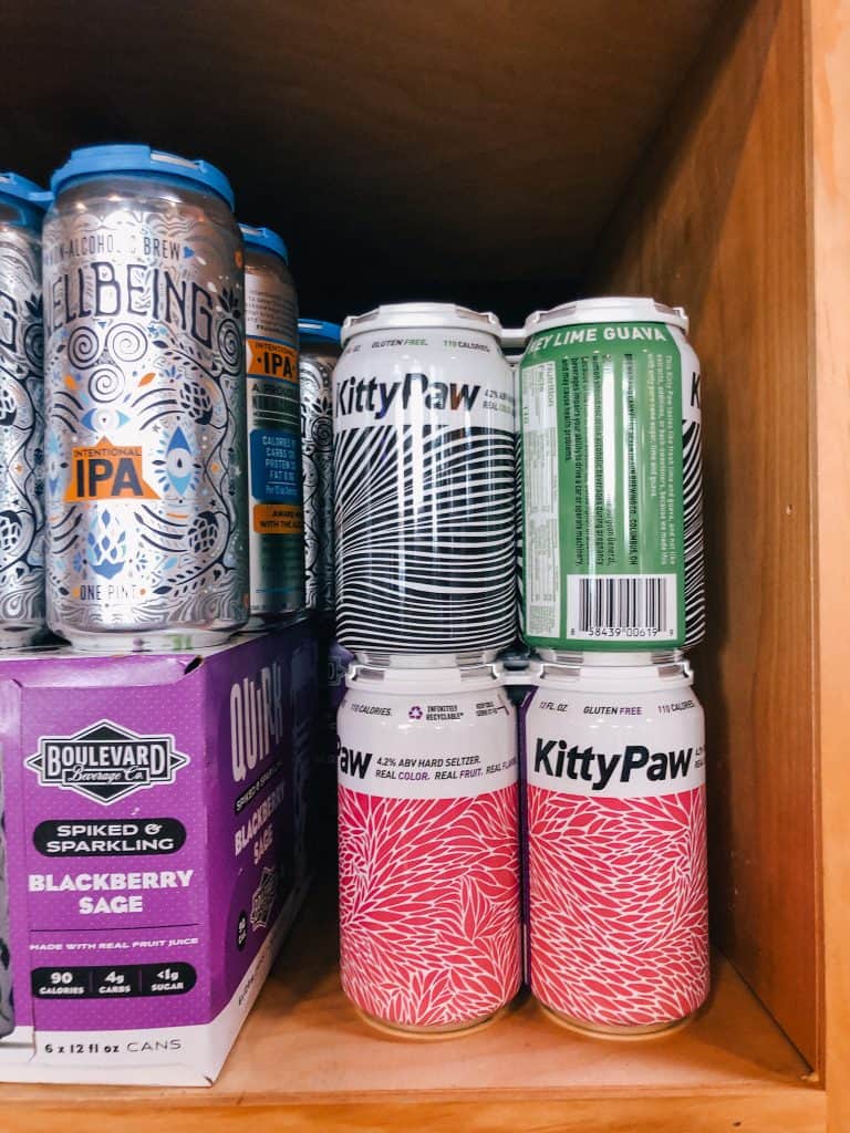 Kitty Paw Seltzer cans