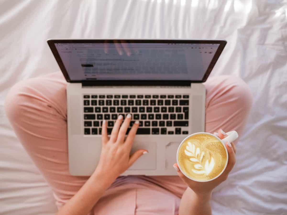 Laptop & Coffee flatlay