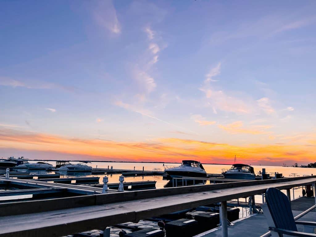 Kelleys Island at sunset