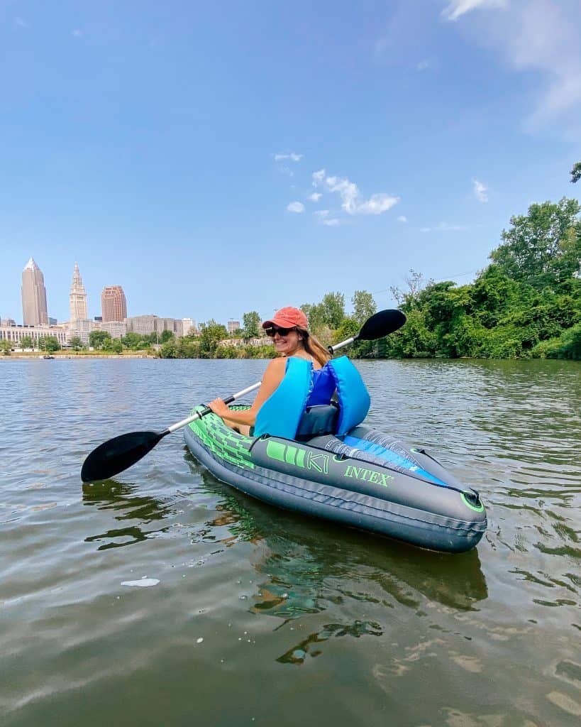 Kayaking in The Flats, Cleveland, Ohio